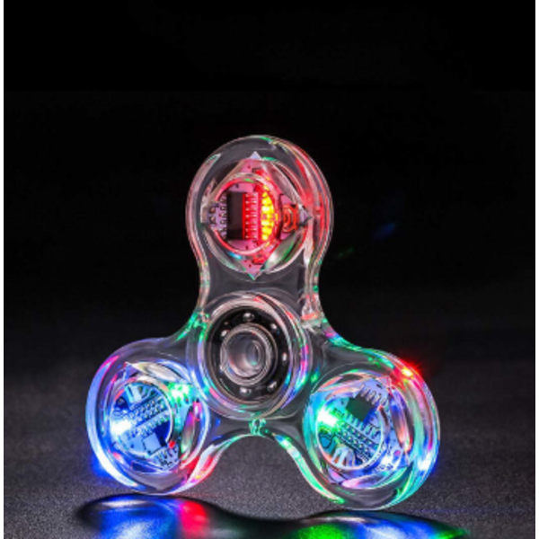 Lysande LED Fidget Spinner - Transparent AA