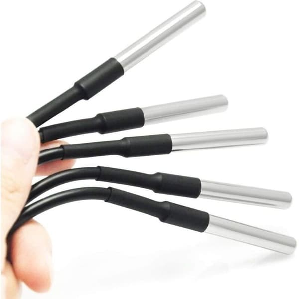 5 STK 18B20 Vandtæt Temperatursensor Termoelement Termometer 1M med Kabel Termisk Modstand
