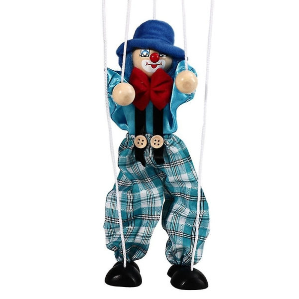 Clown Handdockor Leksaker för Barn Färgglada Dockor Dockteater Dockor Förälder-Barn Interaktiva Leksaker Blå