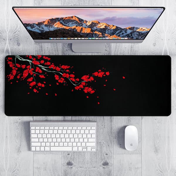 Musematte Gaming Stor Skrivebordsmatte (30x80x0.2cm) Vaskbar Stor Musematte med Sklisikker Gummibase, G-4840