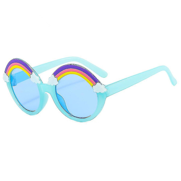 Børns Solbriller Piger Drenge Solbriller Unisex, Polariseret Søde Regnbue Solbriller Uv 400 Solbriller Multi-farve Valgfri Blue