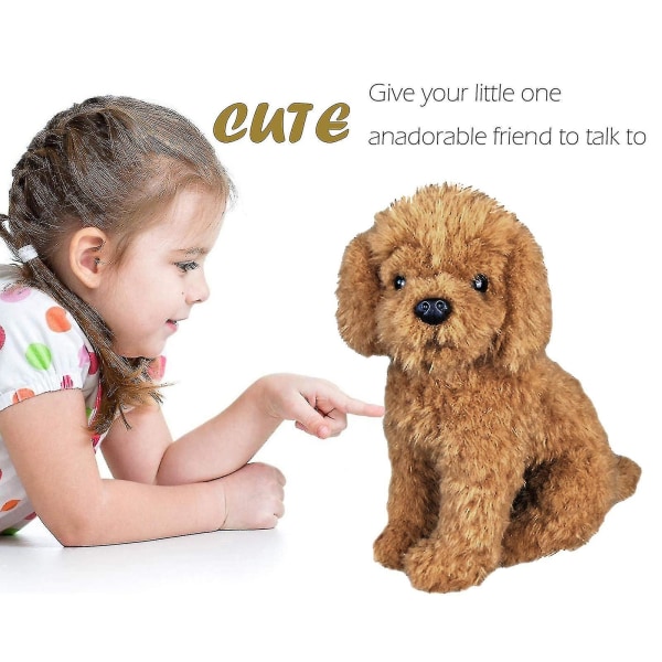 Realistinen pehmolelukoira Labradoodle koiran pehmotäytetty eläin lapsille