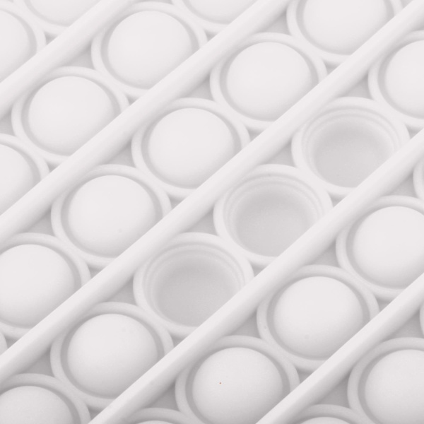Bubble Popping Push Press Fidget Sensorisk Leksak Stress Relief Olika färger Rund Vit