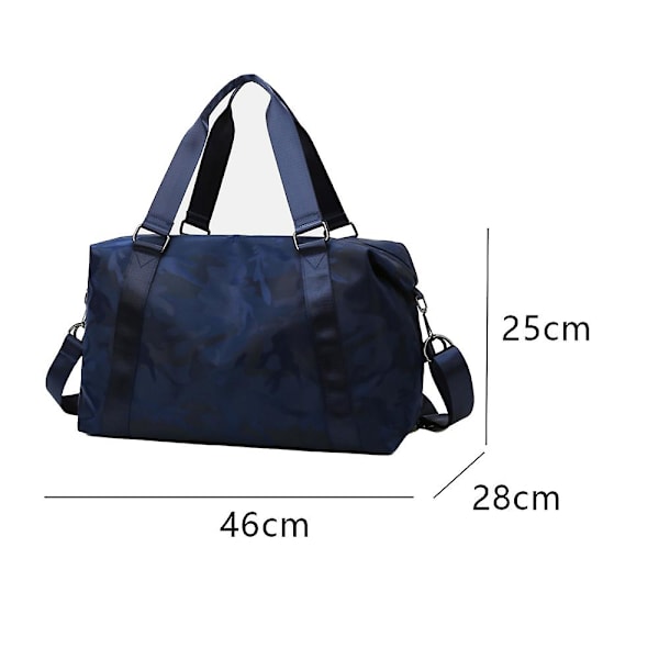 Gym-taske  Duffel-taske til sport Weekender-taske med skoplommer  Rejsetaske Duffel-taske blue