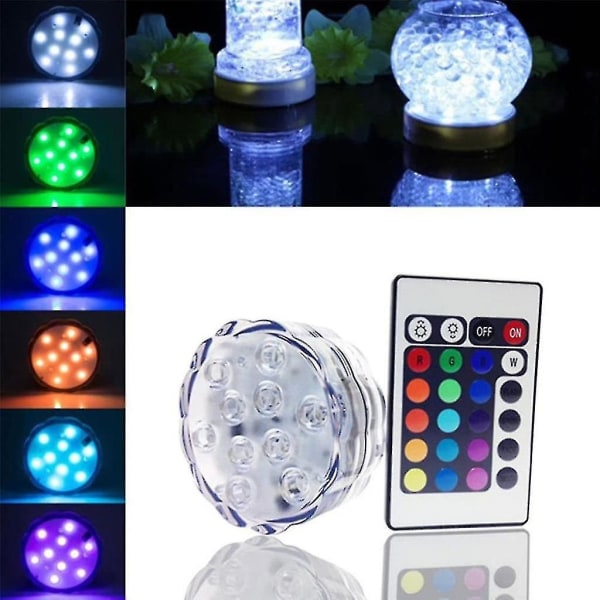Underwater LED Lys 10 LED IP68 Vandtæt Under Vand LED Lys