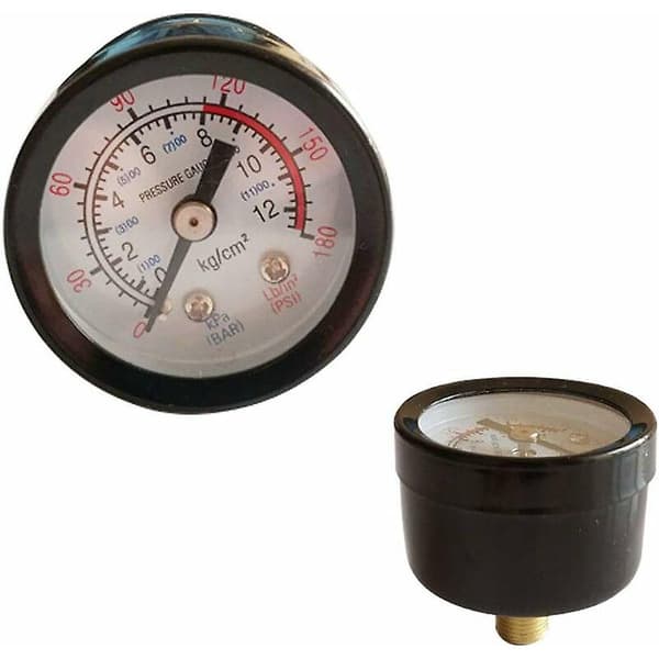 Msbd Luftkompressor Trykregulator 1/4\" Pneumatisk Regulator, guazhuni Trykreguleringsventil Med Fitting 180psi 12bar (Trevejsventil) (hy)