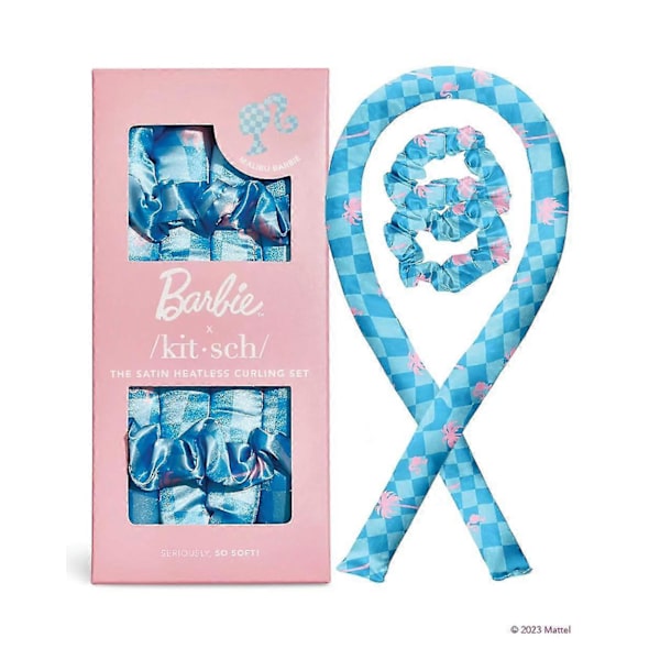 Kitsch Satin Heatless Curling Set - Hiusten rullat lämpöä vailla kiharoille | Lämpöä vailla kihartimet & kuumat rullat | Hiusten rullat nukkumaan | Lämpöä vailla kihartaminen Malibu