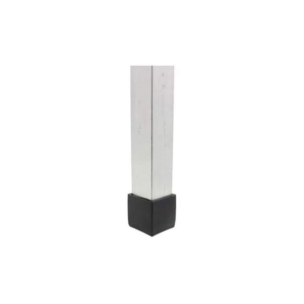 4-delt sæt firkantede gummifødder til stole, borde og møbelben (40 mm sort)