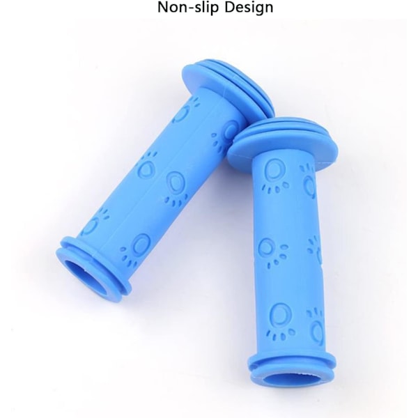2 par sykkelstyrehåndtak Scooter håndtak Non-slip gummisopphåndtak for BMX/MTB/gutter og jenter barnesykler (blå)