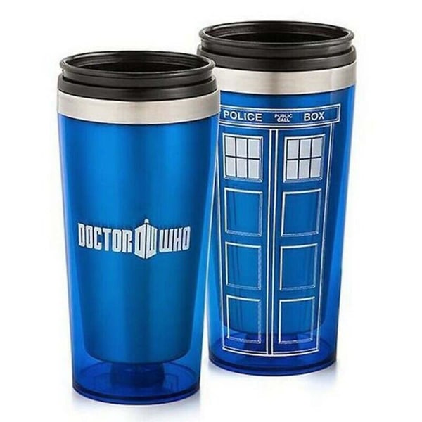 Doctor Who Travel -kahvimuki - Tardis Insulated Tumbler Cup 16oz pullo