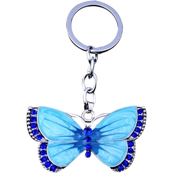 Avaimenperä tytöille Naisille Perhonen avaimenperä Crystal Butterfly Riipus Avaimenperä Avaimenperä Charm Autolaukku Lompakko Riippuva Tarvikkeet Koristeet Askartelu
