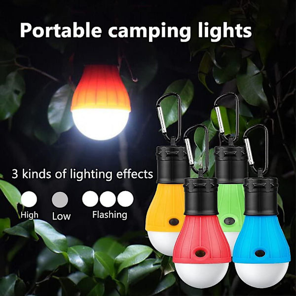 Campinglys, Led Campinglys, Bærbare Teltlys Nødlys Vanntett Campinglys, (3-pakning)