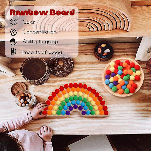 1/2/3 Puinen leikkiruuvihelmi värilajittelun lelut rainbow 1Set