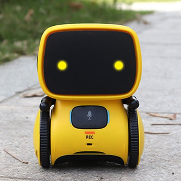 Robotleke for gutter og jenter Smarte snakkende roboter Intelligent partner og lærer Bursdagsgaver for gutter i alderen 3+ år Yellow