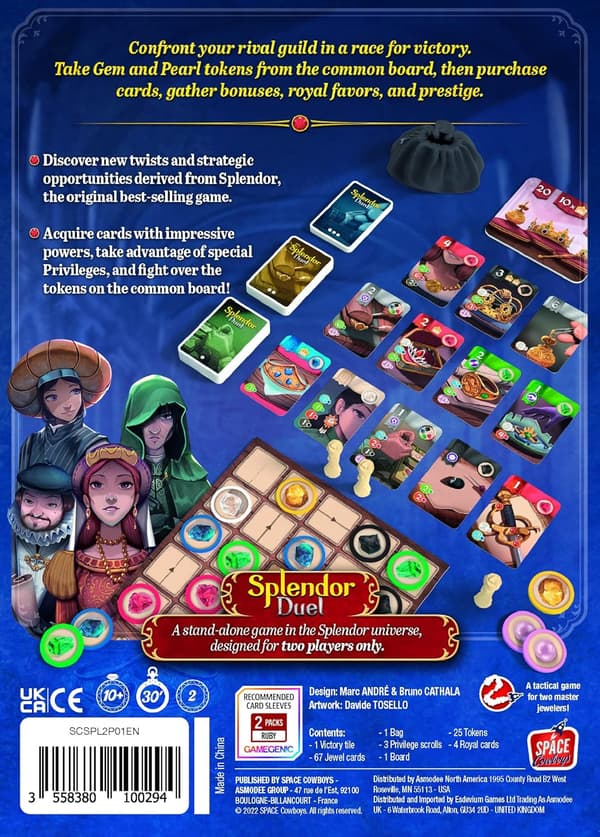 Splendor Duel, Brädspel, Ålder 10+, 2 Spelare, 30 Minuters Speltid