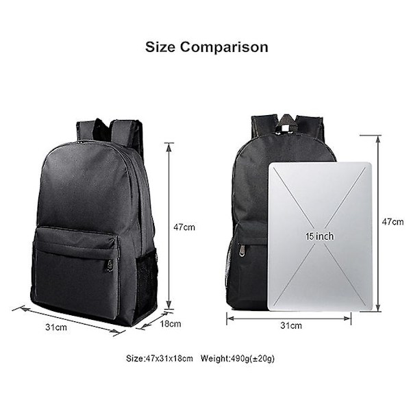 Cr7 Ryggsäckar Skolväska För Pojkar Flickor Tonåringar Canvas Resväska Vattentät Laptop Ryggsäck Rhombic black