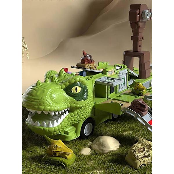 Leksaksbilar för småbarn Dinosaurieleksaker för 1 2 3 4 5 6 7 år gamla pojkleksaker, 9-i-1 friktionsdriven leksaksbil i transportleksak Lastbilar för pojkar och flickor Barn Ag Navy Tyrannosaurus re*