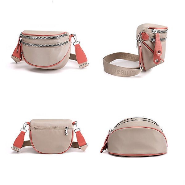 Satulalaukku naisille, nailoninen leveä olkahihnulaukku, laadukas vedenpitävä pehmeä pieni kukkaro ja käsilaukku BLACK SHOULDER BAG