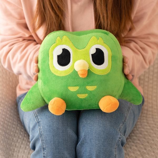 Grønn Duolingo Ugle Plysj Duo Plysj av Duo Uglen Tegneserie en størrelse