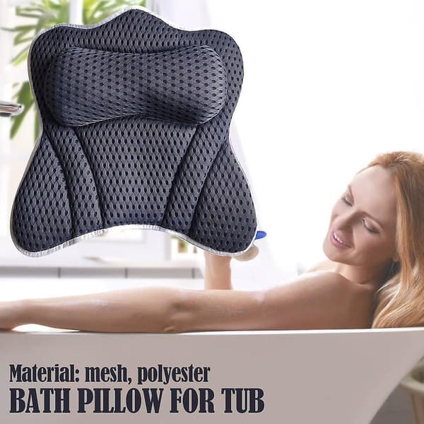 Badkudde Ultra Tjock Ergonomisk Spa Kudde Med Nacke Axel Rygg