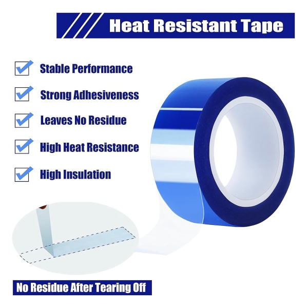 6 ruller 20mm X16m (52ft) varmetape Højtemperatur varmebestandig tape Varmeoverførselstape til varme