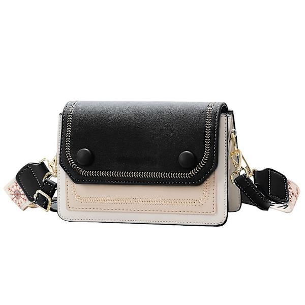Liten crossbody-väska för kvinnor - Handväska - Tvåfärgad modedesign black