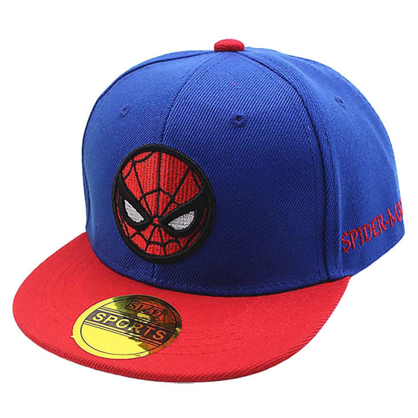 Barn unisex Spiderman Snapback cap Superhjälte justerbar hatt Blue