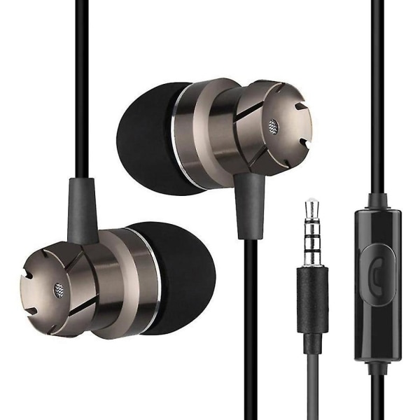 3,5 mm kablet headset Turbo Subwoofer med Wheat Wire-styrede hovedtelefoner i øret