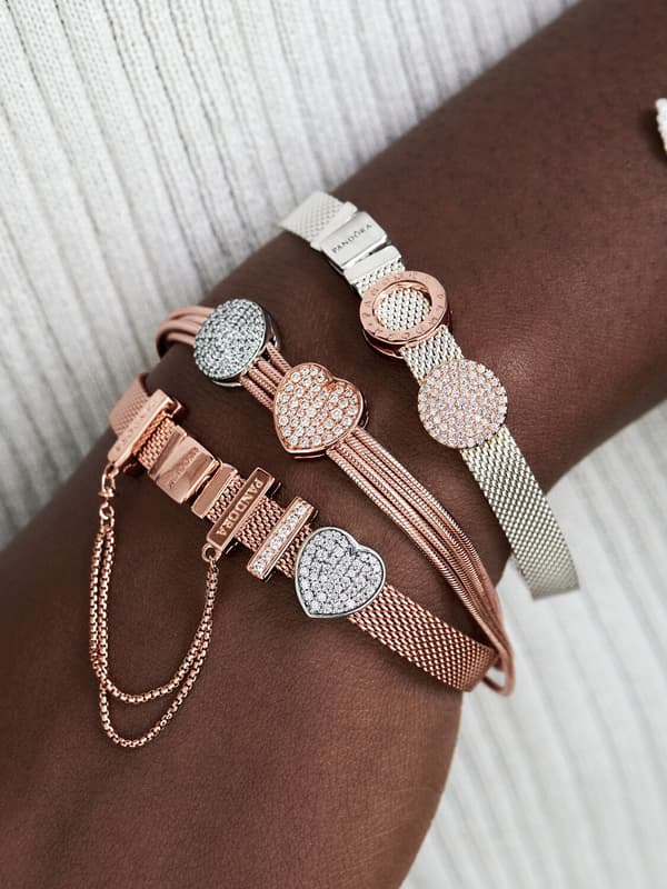 Pandora - P Reflexions™ Mesh Armbånd - Sterling sølv 7.9in/20cm