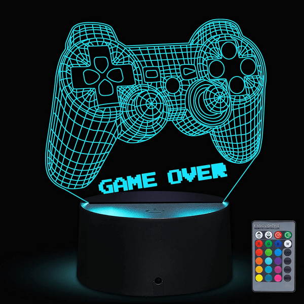 3D-videospelskontrolllampa Nattljus 3D Illusion Game O