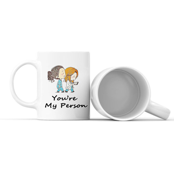 Sjov kaffekrus - Du er min person - venindekop - fødselsdagskrus til veninde, veninder, søster - sød kaffekop, bff, søstre - 11 oz