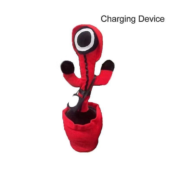 Elektrisk blækspruttespil Kaktuslegetøj Super sød syngende dansende plyslegetøj Round Charging Device