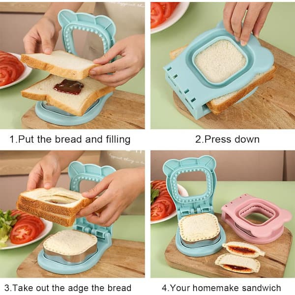 Sandwichkutter og forsegler, firkantet sandwichkutterform (blå) San