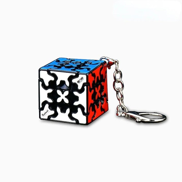 Qiyi Mini 3x3x3 Magic Cube Nøkkelring Liten Brød Jelly Maple Leaf Gear Pyraminx Nøkkelring Serie Magic Cube Barnepedagogiske leker F