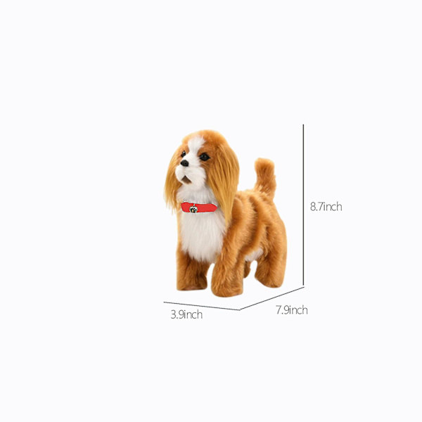 Robot Hund Leksaker Interaktiv Elektronisk Plysch Valp Ljudkontroll Teddy Gå Skälla Med Musik Beröring Kontroll Robotisk Djur Husdjur F