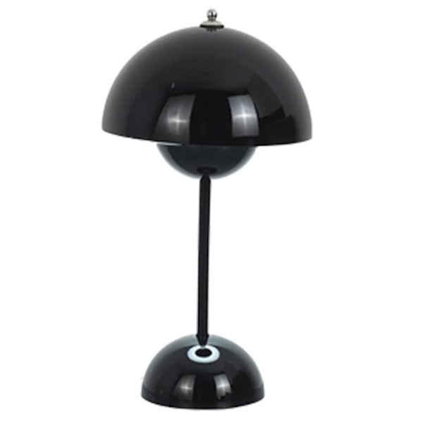 Bordlampe, øjenvenlig LED-blomsterpotte-bordlampe, bærbar til skole, sort