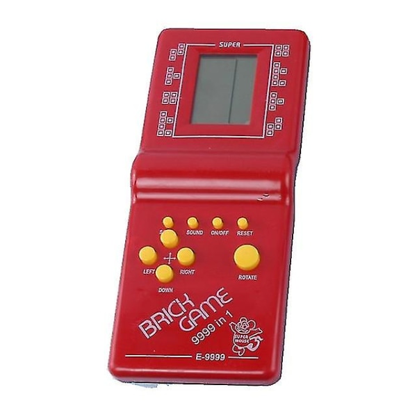 Klassinen kädessä pidettävä pelikone Tetris-peli lasten pelikonsolilelu musiikin toistolla Retro lasten ilopelit -soitin Red