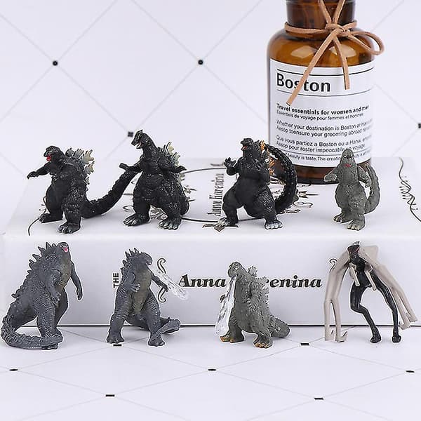8 st/set Godzilla Vs Kong Modell 5cm Actionfigur Samlarmodell Barnleksak