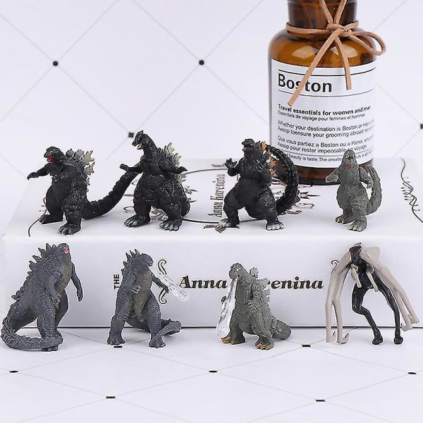 8 stk/sett Godzilla Vs Kong Modell 5cm Actionfigur Samleobjekt Modell Barneleke