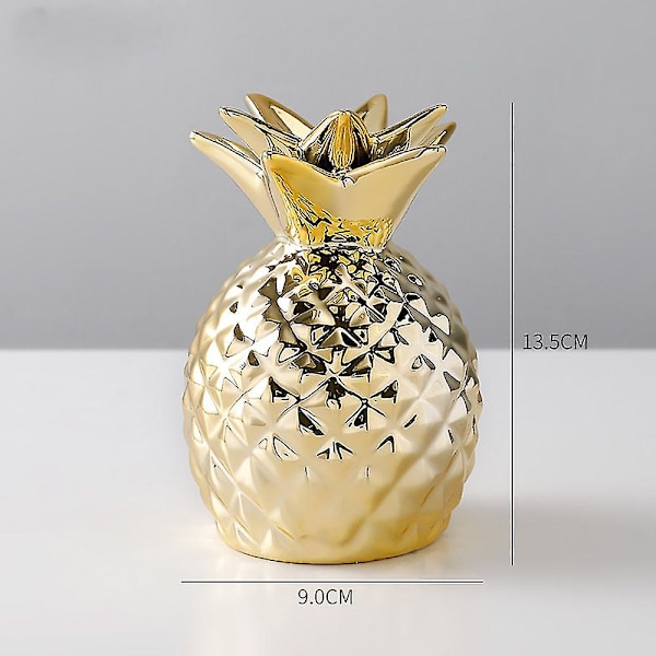 Keramisk ananas sparegris penge sparebøsse kreativ guld ananas ananas dekoration nordisk hjem desktop håndværk ornament Gold