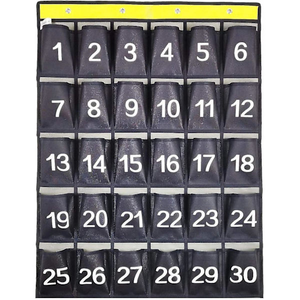 Numrerade mobiltelefoner och miniräknare hållare klassrum ficka diagram vägg dörr hängande arrangör för