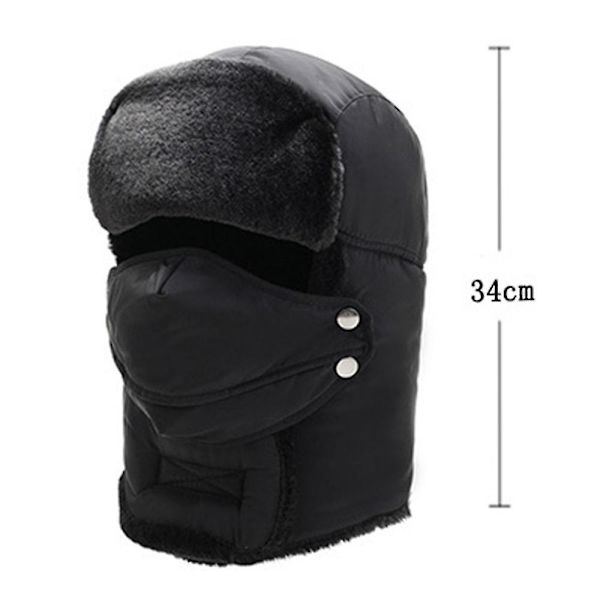 Unisex Vinterhue Med Øreklapper, Pelshat, Kunstig Pelshat