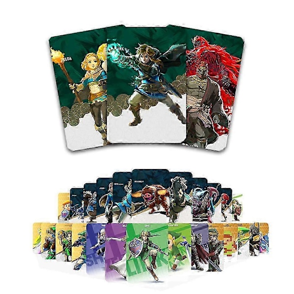 Treingi 2024 NYA 40 Zelda Amiibo-kort Används till The Legend of Zelda: Tears of the Kingdom och The Legend of Zelda Mini Card 40pcs