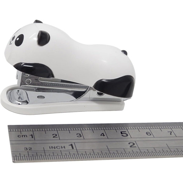 2024, bärbar Mini Cute Panda skrivbordsstapler set innehåller 1000 nr 10 häftklamrar, lämplig för kontor, skola