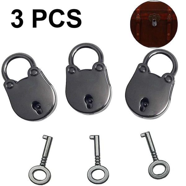 Hængelåse Mini Key Locks Vintage hængelås Mini Bear Locks Lille håndtaske