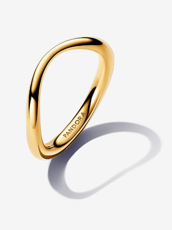 Pandora - Organisk Formet Ring - 14k gullbelegg Circumference: 50mm