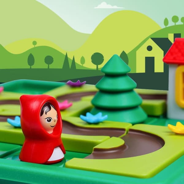 Lille Rødhette Deluxe Skill Development Board Game Med Billedbog Til Børn Fra 4 År Og Op