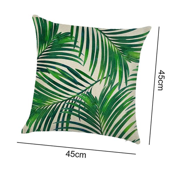Botanisk kuddfodral i akvarell med tropiska färger Pattern 6