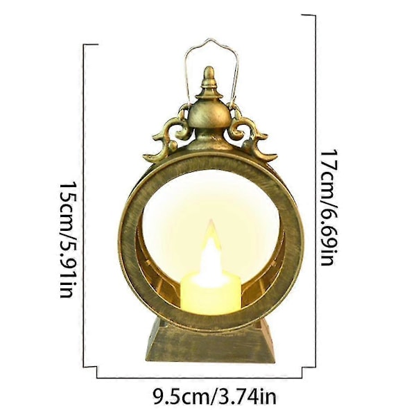 Dekorativ Retro Lampa Med Flimrande Ljus Inomhus Eller Utomhus Artiklar För Matbord A