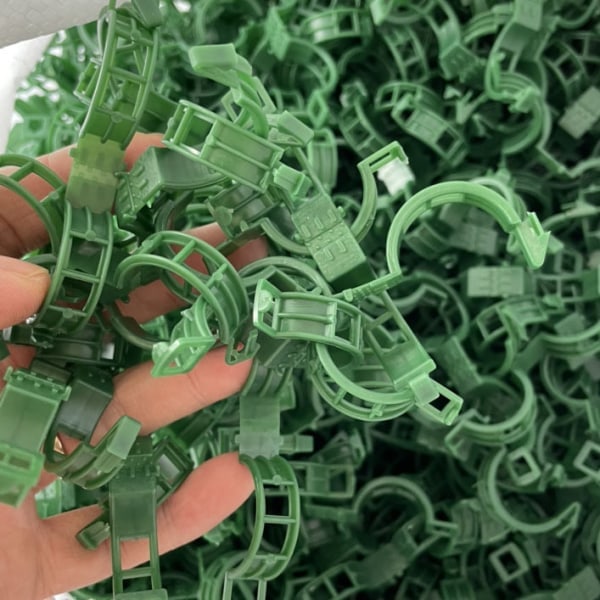 100/200/300 st växtstöd clips, växtklämmor för klätterväxter, ympverktyg upprätt växtväxande återanvändbar (grön/vit) green 300 pcs